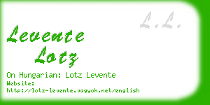 levente lotz business card